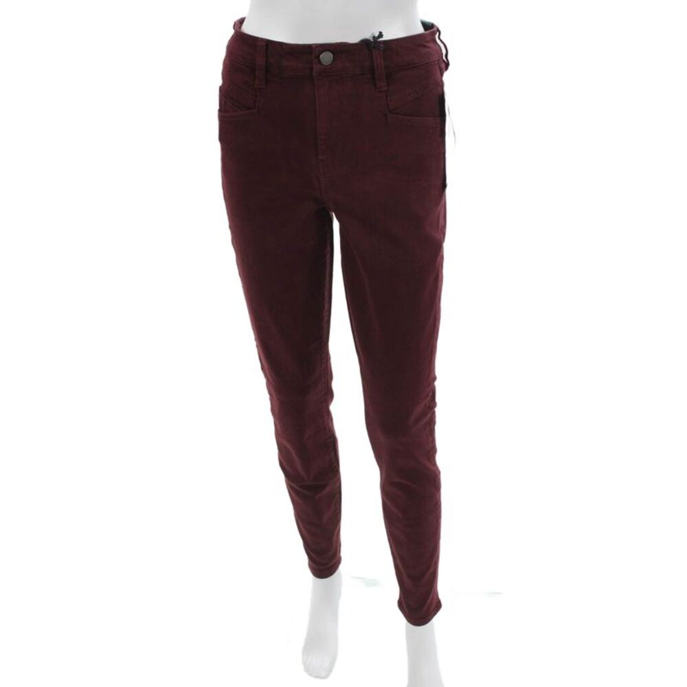 Liverpool Los Angeles Womens Red Skinny Jeans High Rise Cotton Blend Size 27